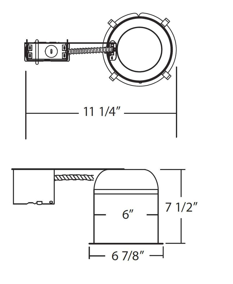 NICOR Lighting 6 inch Housing for Remodel Applications, Airtight (17003AR) - NewNest Australia