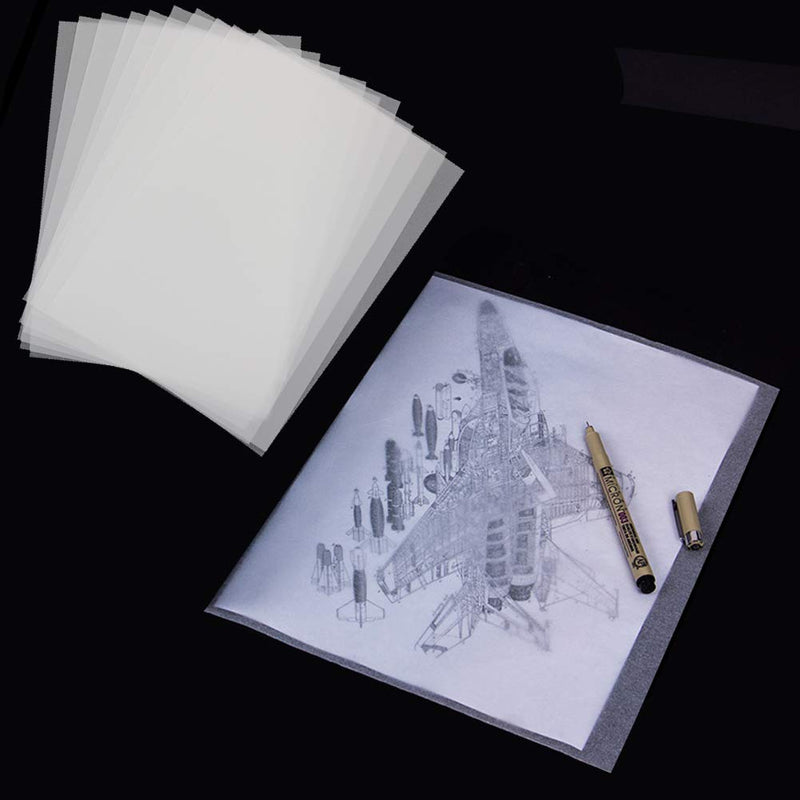 Waybas 100 PCS Tracing Paper, A4 Size Artists Tracing Paper Trace Paper White Translucent Sketching Tracing Paper Calligraphy Architecture Transfer Paper for Pencil Ink Markers (8.5 X 11.5 Inch) - NewNest Australia