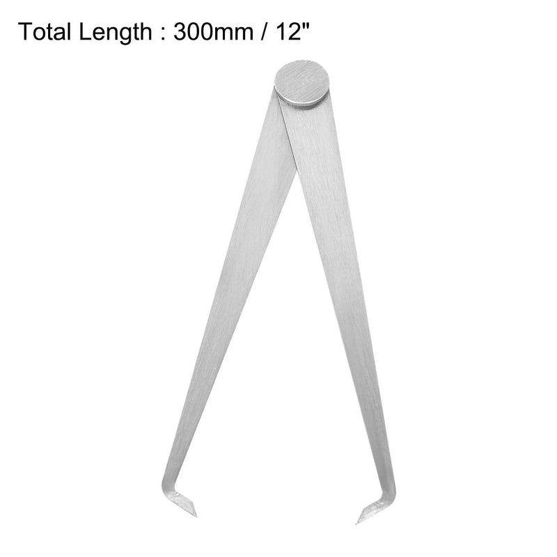 uxcell 300mm 12-inch Inside Outside Caliper Stainless Steel Firm Friction Joint Measuring Tool 1 Pair - NewNest Australia