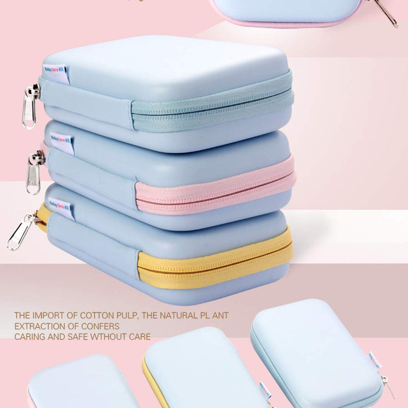 Baby Grooming Kit, 8 in 1 Baby Hair Brush/Nail Clipper/Nose Cleaner/Finger Toothbrush/Nail Scissors/Manicure Kit for Baby Care Keep Healthy and Clean(Blue Pink Yellow) (Pink) - NewNest Australia