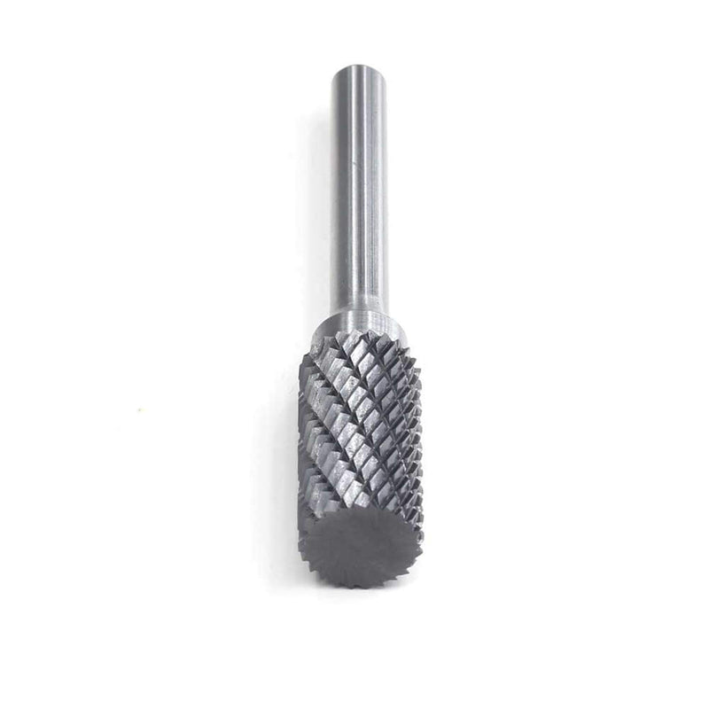 YUFUTOL SA-5 Tungsten Carbide Burr Cylinder Shape Double Cut Rotary Burr File(1/2” cutter Dia X 1”Cutter Length) with 1/4'' Shank dia,Pack of 1 - NewNest Australia