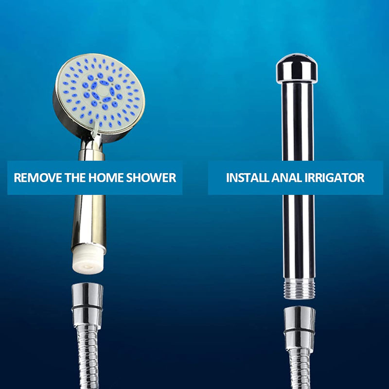 Doduos 4 Pieces Shower Enema Shower Angle Wand Enema Shower Vaginal Shower - Aluminum Alloy Enema Shower With 3 Shower Heads For Women Men Enema Water Shower - NewNest Australia