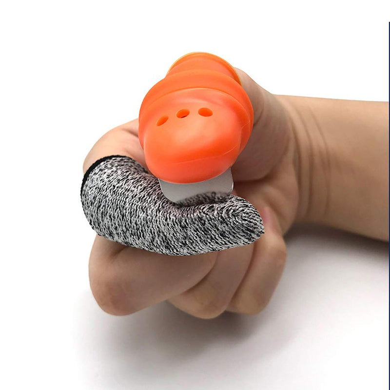 6 PCS Finger Cots Cut Resistant Protector, Finger Covers for Cuts, Gloves Life Extender, Cut Resistant Finger Protectors for Kitchen, Work, Sculpture, Anti-Slip, Reusable 6 Count (Pack of 1) - NewNest Australia