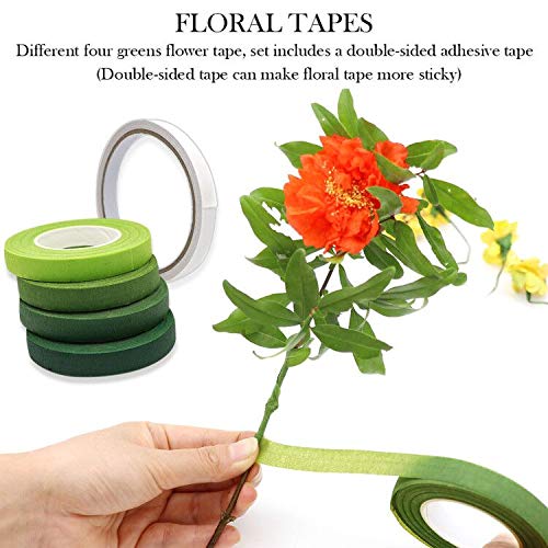 Floral Arrangement Kit,17 Pieces Flower Tools Include Floral Wire Cutter Scissor Floral Tape 22 Gauge Paddle Wire 26 Gauge Stem Wire Pearl Corsage Pin Bouquet Wrap Florist shears - NewNest Australia