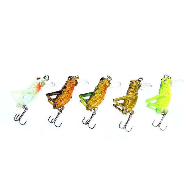 5Pcs Grasshopper Fishing Lure, Artificial Lifelike Bass Lure Baits with Storage Box - NewNest Australia