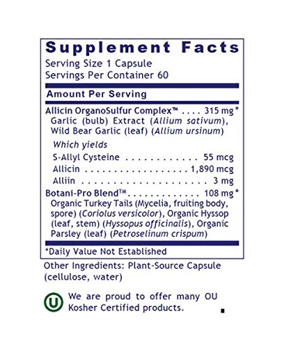 Premier Research Allicidin, 60 Capsules, Broad-Spectrum Botanical Immune Support - NewNest Australia