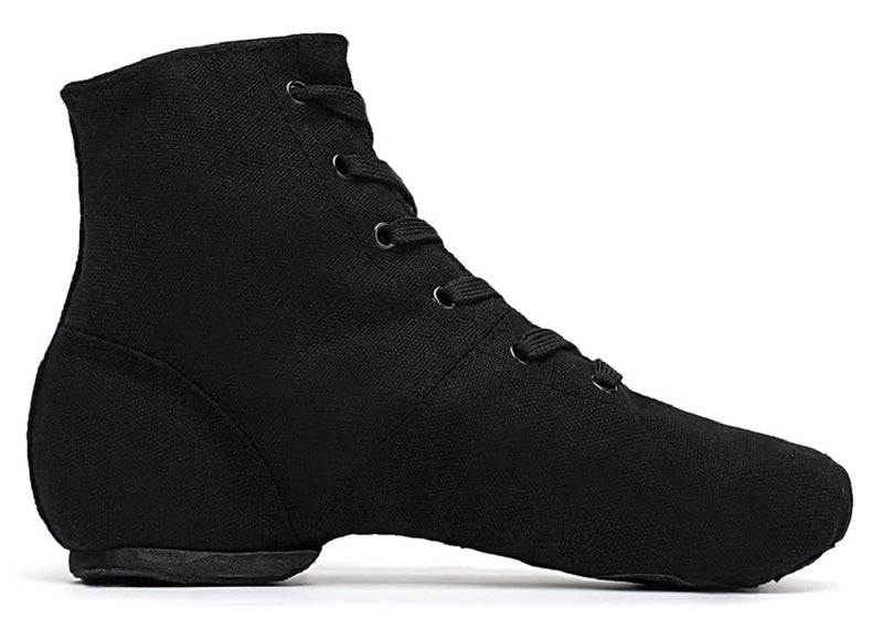 Smithmelody Canvas Jazz Dance Boots Ballet Dancing Sneakers for Adult Men Women Kid 2 Little Kid Black - NewNest Australia