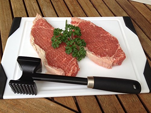 NewNest Australia - Checkered Chef Meat Tenderizer. Best Hammer/Mallet Tool/Pounder For Tenderizing Steak,Beef And Poultry. Solid Metal Construction With Rubber Comfort Grip Handle. 100% Dishwasher Safe. 