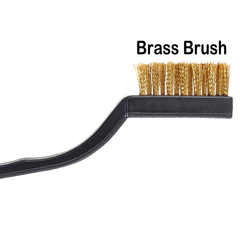 30PCS Mini Wire Brush Brass Brush,Curved Handle Masonry Brush Wire Bristle for Cleaning Welding Slag and Rust (Brass) - NewNest Australia