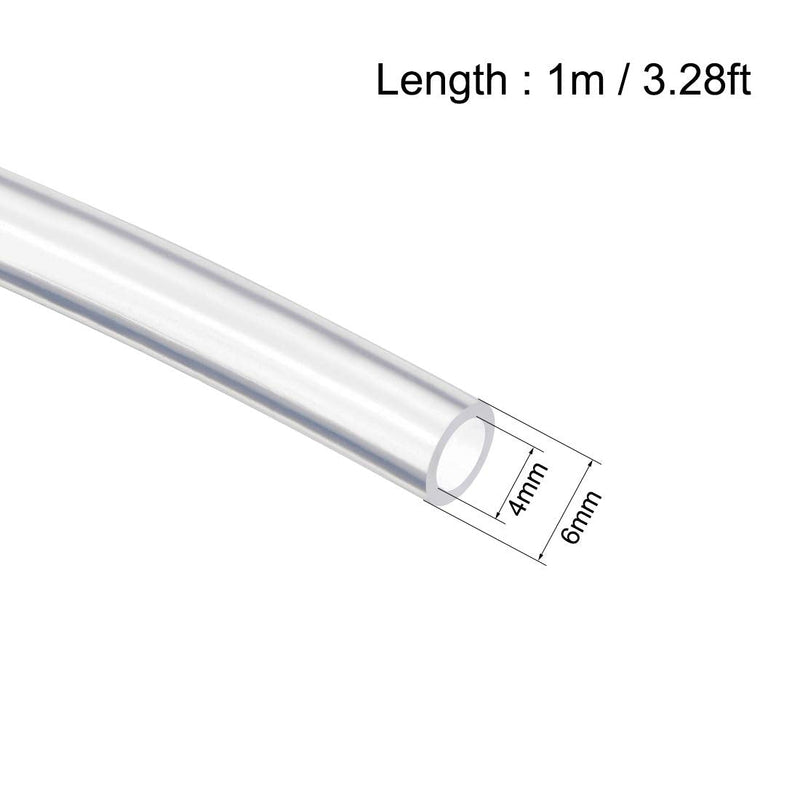 uxcell Silicone Tubing 5/32"(4mm) ID x 1/4"(6mm) OD 3.3ft(1m) Silicone Rubber Tube Air Hose Water Pipe for Pump Transfer Clear 4mm x 6mm - NewNest Australia