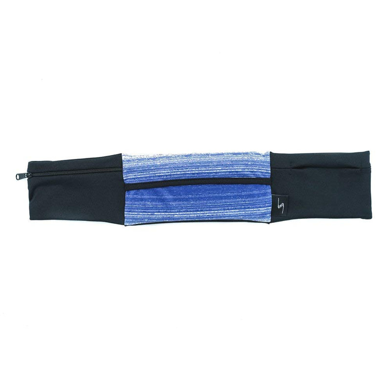 Sprigs 3 Pocket Adjustable Running Belt Waist Pack, Fanny Pack for Working Out with Sweat Resistant Backing, Holds All iPhone Models Navy Blitz/Black Large/XL - NewNest Australia