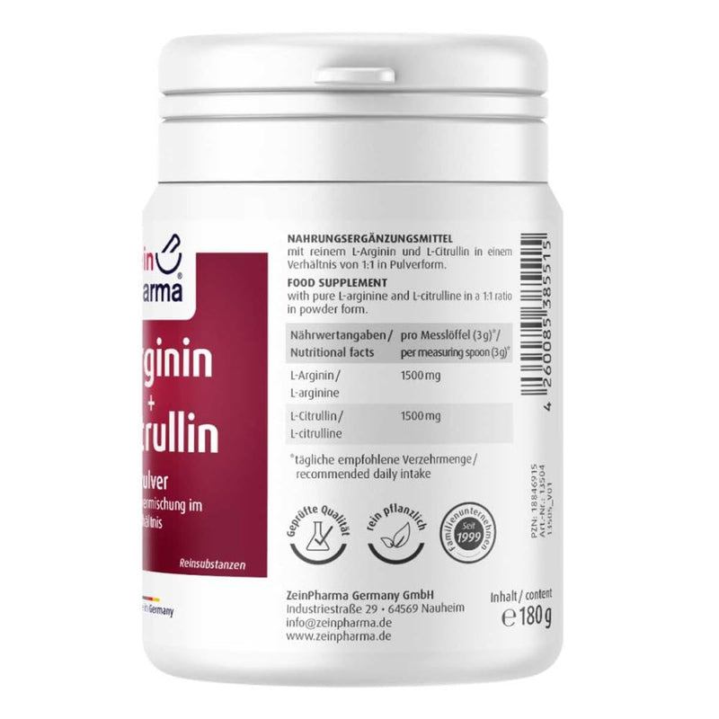 L-Arginine + L-Citrulline 180g Powder 180g - NewNest Australia