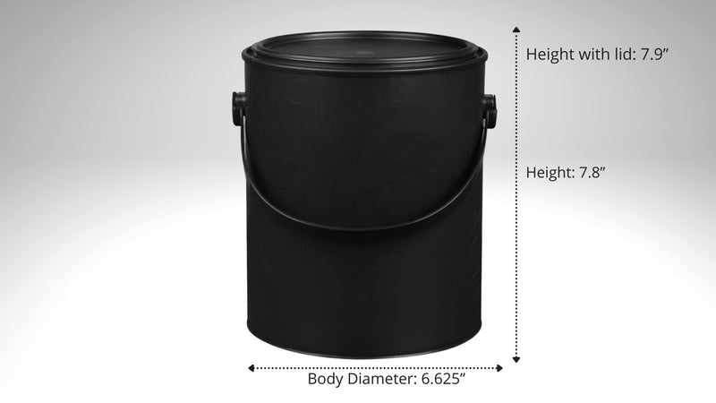 House Naturals 1 Gallon Plastic Paint Bucket can for Paint Storage Black All Plastic Made in USA - NewNest Australia