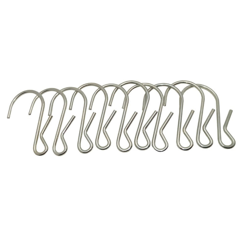 NewNest Australia - LJY 10-Pack Polished Metal Clip Type Hanging Hooks, Holds up to 10 lbs 