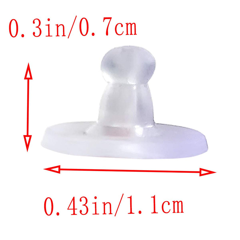 Silicone Earring Backs,Clear Rubber Earring Backs,Earring Safety Back Stopper Clutch Ear Locking with Pad (Pack of 100) - NewNest Australia