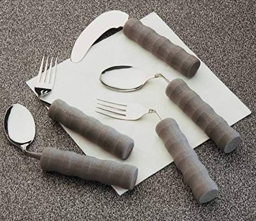 Homecraft Lightweight Foam Handled Cutlery - Angled, Spoon, Right (Eligible For Vat Relief In The Uk) Fork For Limited Wrist Movement, Independent Self-Feeding Utensil For Arthritis, Elderly, Disabled - NewNest Australia