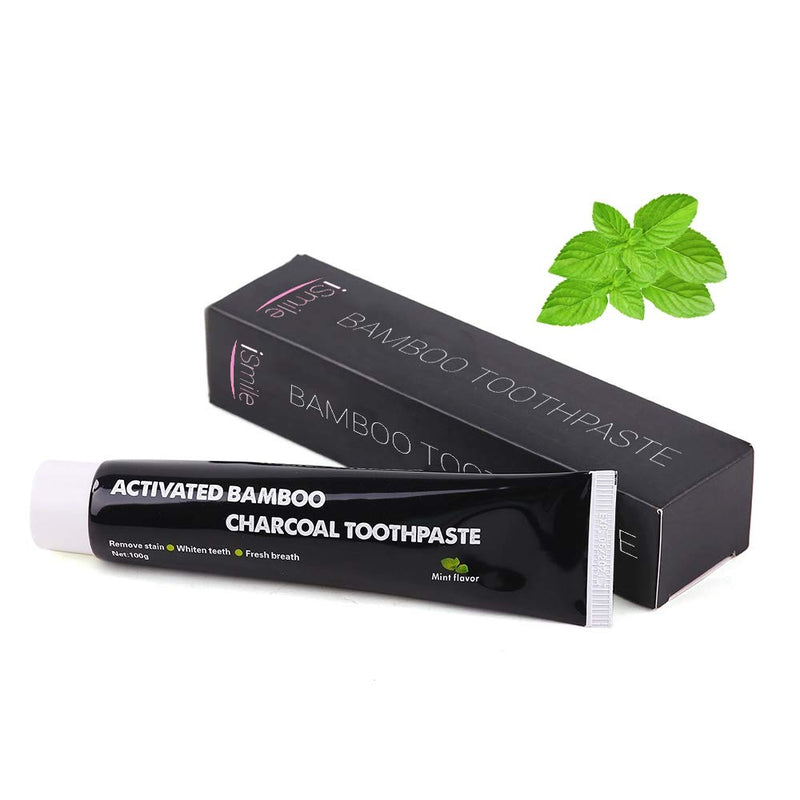 iSmile 7 Day Bamboo and Coconut Whitening with Activated Charcoal Whitening Kit | Dentist Results at Home | 100% Natural | Gently Removes Stubborn Stains from Tobacco, Wine, Coffee - NewNest Australia
