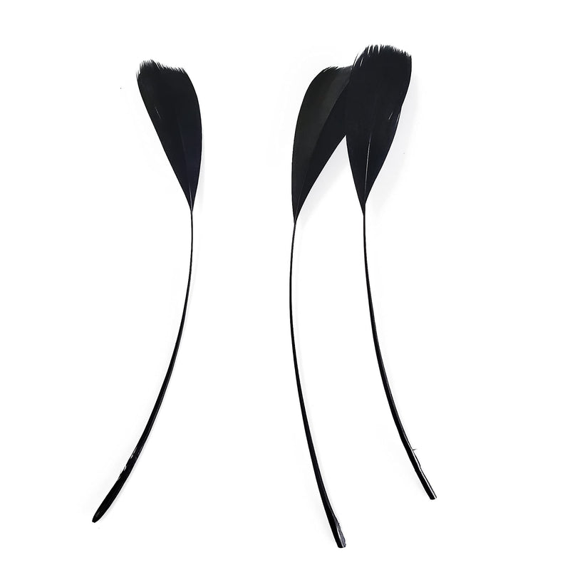 40PCS 5-7 inch Goose Feathers for Crafts, DIY, Dream Catchers, Party Decorations Accessories-Black Black 5-7inch - NewNest Australia
