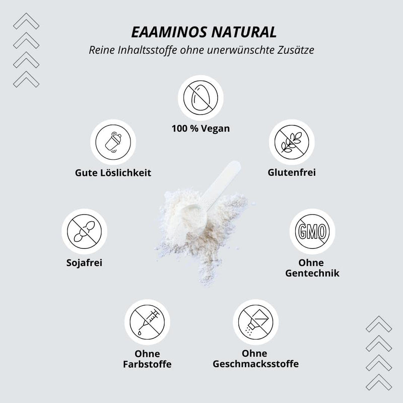 Eaa Powder Neutral 500 G - High Dose - Instant Eaas Natural Without Sweeteners, Additives And Artificial Flavor - Essential Amino Acids - Vegan Essential Aminos - NewNest Australia