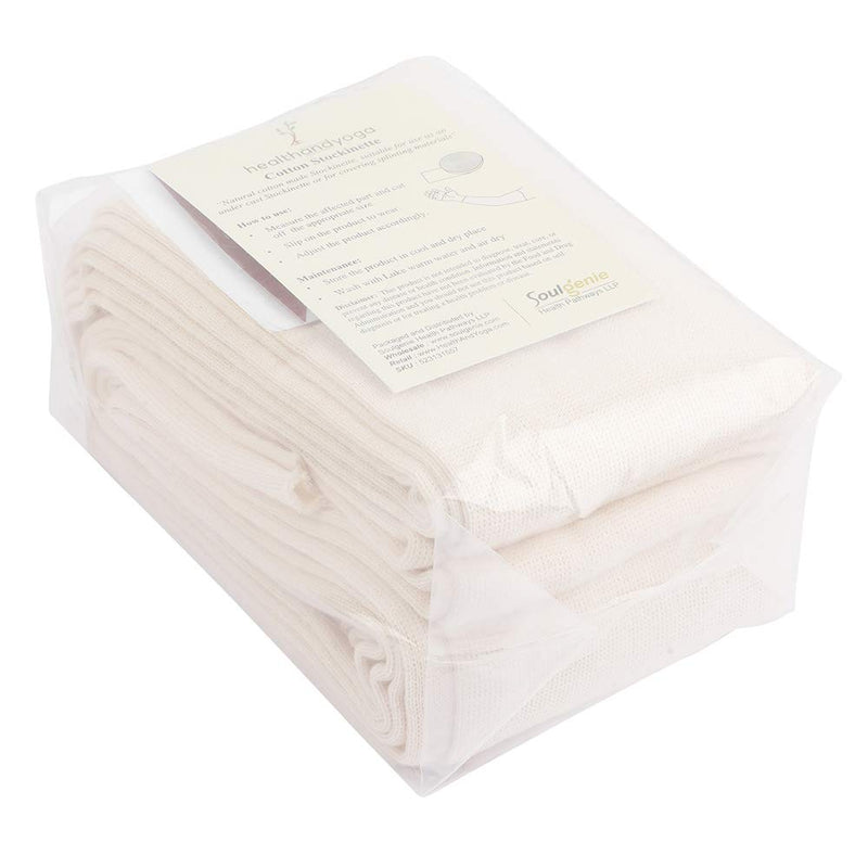 Cotton Stockinette Sleeve Roll, Naturally Stretchable Raw Cotton – Comfort wear, Sweat Absorbent – Reduces Itch, Odor - Suitable for Under and Over Cast Bandage Wear (Width - 4 Inch) Width - 4 Inch - NewNest Australia