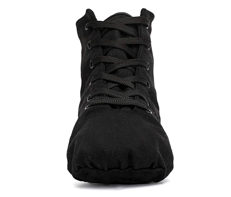 Smithmelody Canvas Jazz Dance Boots Ballet Dancing Sneakers for Adult Men Women Kid 2 Little Kid Black - NewNest Australia