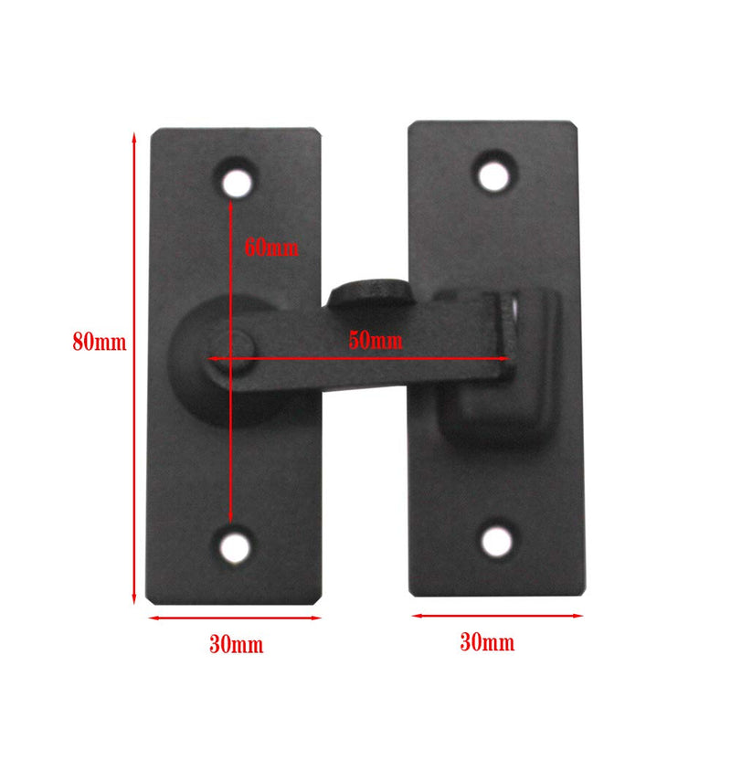 Black Large 90 Degree Stainless Steel Door Lock Large Dedicated Door Lock Barn Door Right Angle Lock Flip Door Lock Curved Door Buckle… - NewNest Australia