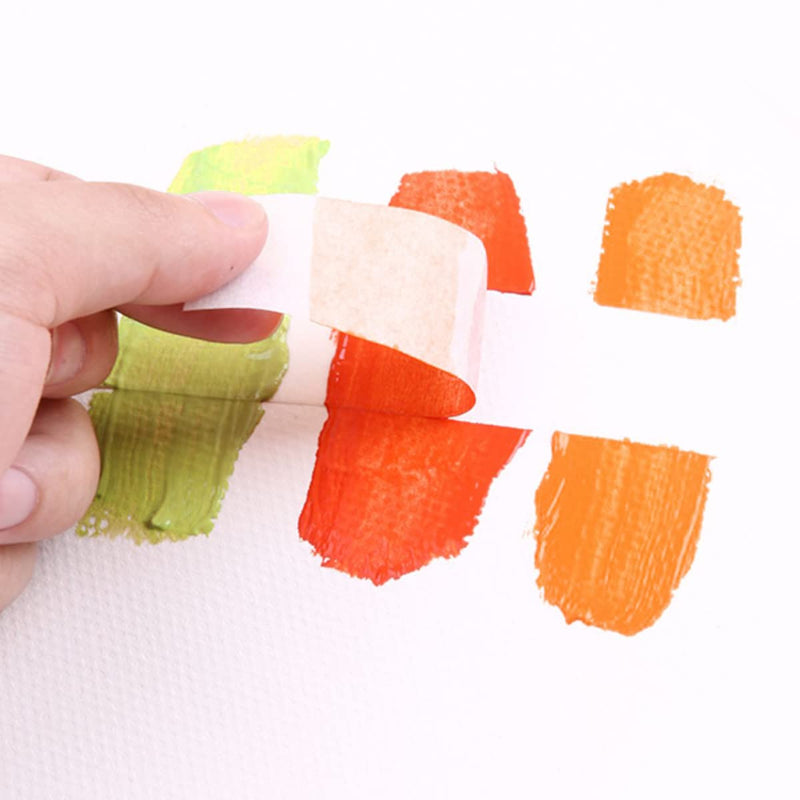 Fantasyon White Art Tape Masking Artists Tape Removable Paper Tape for Drafting Art Watercolor Painting Canvas Framing - 164FT Long(0.25inch) - NewNest Australia