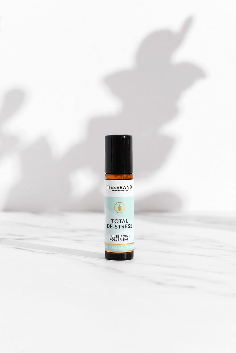 Tisserand Aromatherapy | Total De-Stress | Geranium Pulse Point Aromatherapy Rollerball With Nutmeg & Orange | 100% Pure Essential Oil Blend | 10ml 10 ml (Pack of 1) - NewNest Australia