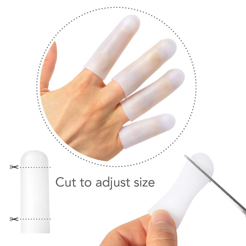 HioIoiH Silicone Finger Protectors for Man, 10 Pack Gel Finger Cots & Protector,Relief from Pain of Finger Tips Cracked, Arthritis - NewNest Australia