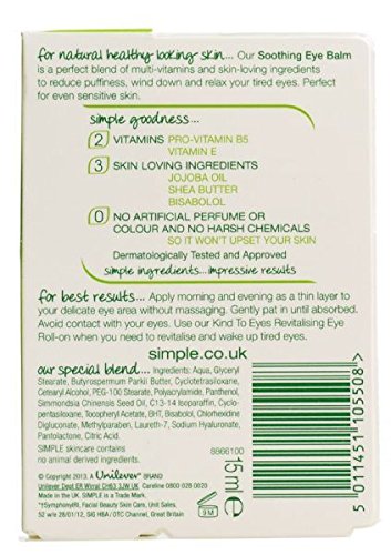 Simple Kind To Eyes Soothing Eye Balm 15ml Case of 6 - NewNest Australia