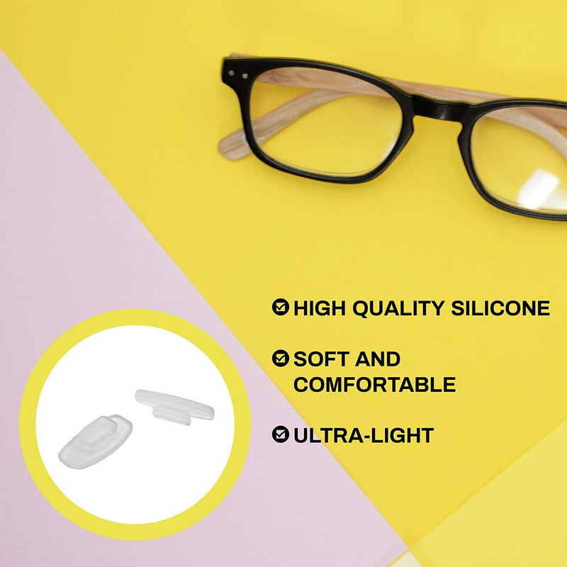 Premium Grade Soft Silicone Nose Pads Rectangle Shaped Slide Push-in Nose Pads - 11mm 3 Pairs, 5 Pairs or 10 Pairs - Size 10.4mm x 6mm for Sunglasses Eyeglasses by Sports World Vision 3 Pair - NewNest Australia