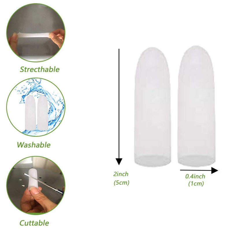 Gel Finger Protectors Finger Caps Silicone Fingertips Protection - Finger Cots Great for Trigger Finger, Finger Arthritis, Finger Cracking and Other Finger Pain Relief (Small) Small (Pack of 10) - NewNest Australia
