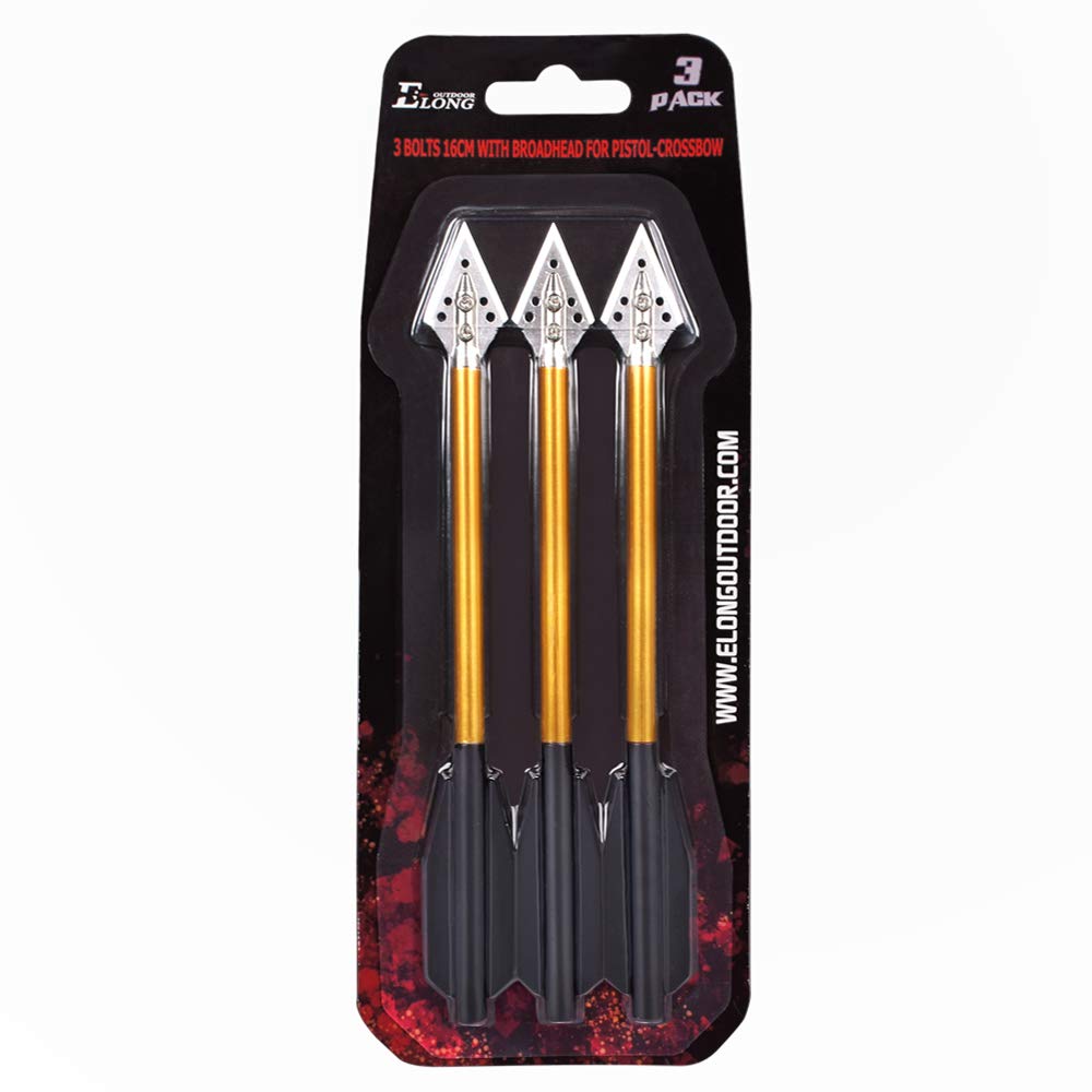 Aluminium Crossbow Bolts Arrows 6.5 Steel Broadhead Tips Hunting Arrows  for 50-80lbs Mini Crossbow Archery Pistol - Fishing Hunting Target Practice  (Pack of 3), Sports & Outdoors -  Canada