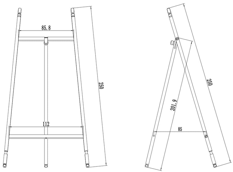 NewNest Australia - TOPNIKE Table Top Easel, Art Display Easels, Brass Plate Stands for Display, 10 Inch, 250MM 