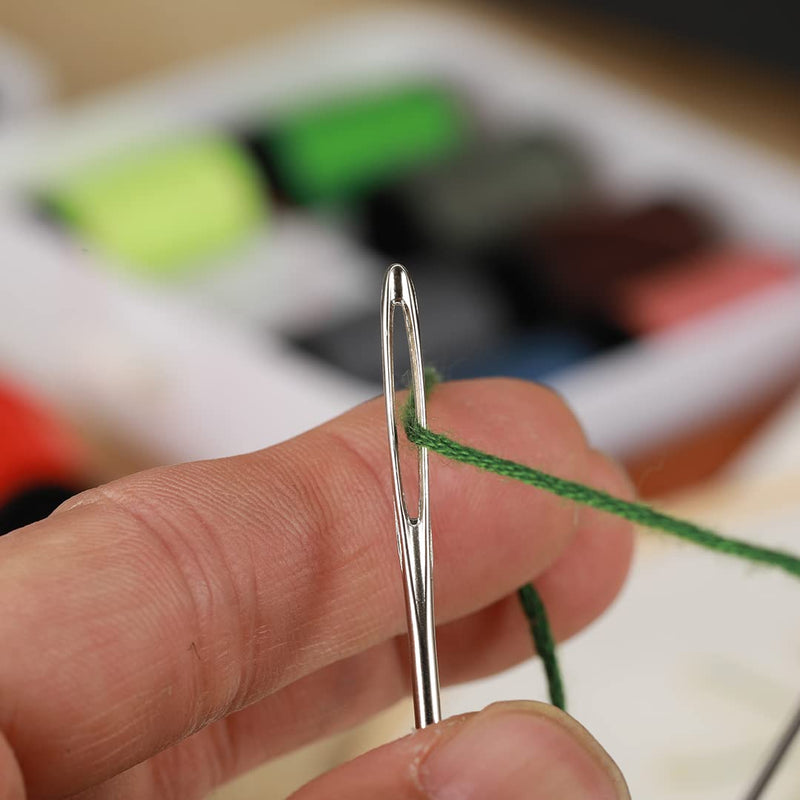yklbpd 18 Pieces Large Eye Sewing Needles, Handmade Yarn Knitting Needles, Sewing Sharp Needles, Stainless Steel Embroidery Thread Needle Leather Needle Tapestry Needle - NewNest Australia