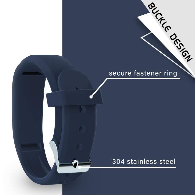 iBREK for Garmin Vivofit 3/jr/jr 2 Bands, Adjustable Replacement Wristbands with Watch Buckle for Kids Women Men(No Tracker) 3 Pack:Black&Navy&Gray Regular Fit(6.0-9.0 in) - NewNest Australia