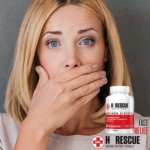 H Rescue Immune Support Formula, Lysine, Zinc, Vitamin C, Oregano Oil, 120 Caps - NewNest Australia