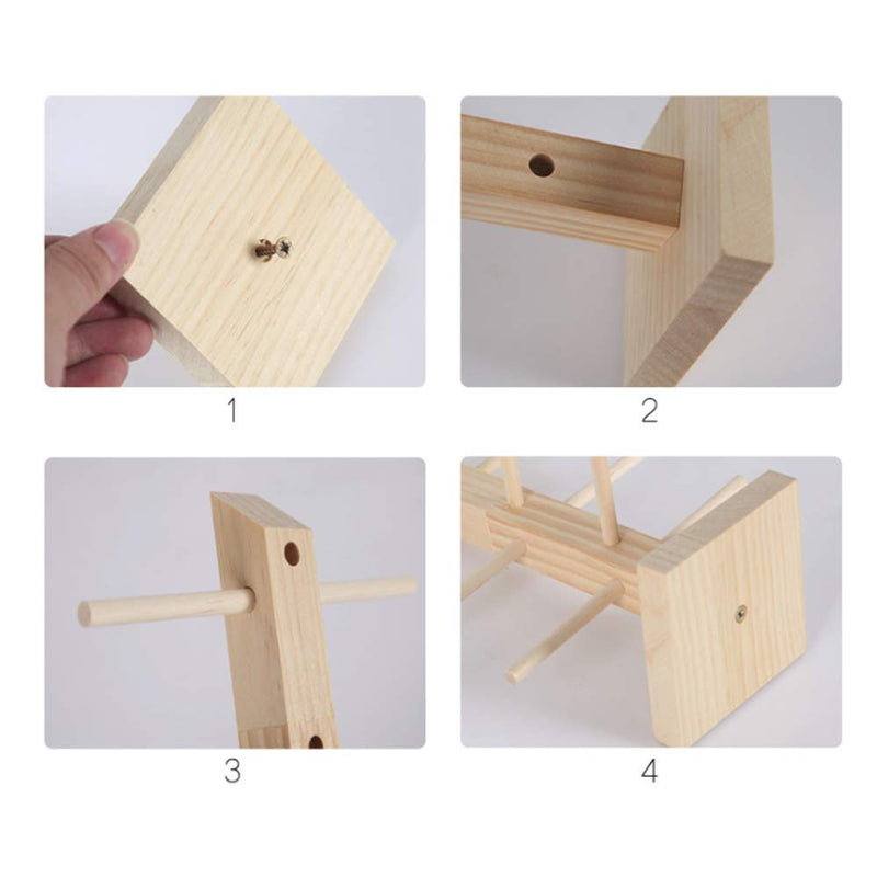NewNest Australia - Wooden Eyeglasses Sunglasses Frame Organizer Display Stand Holder Shop Home Show Rack (1 Tier) 1 Tier 