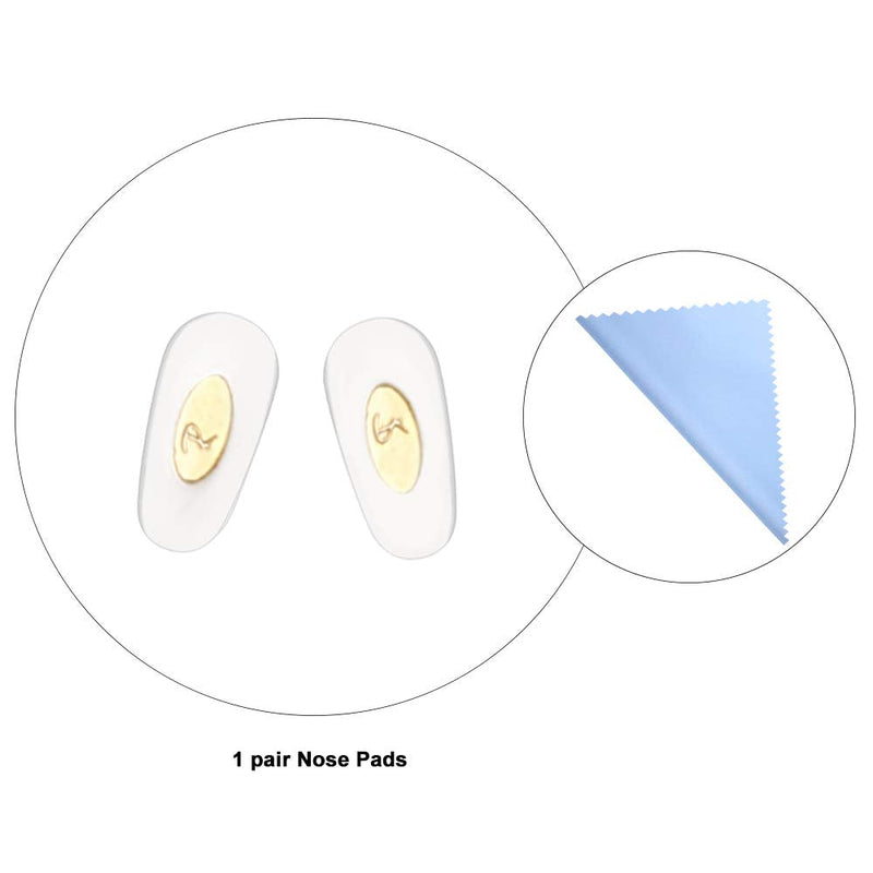 Oak&ban Replacement Clip-in Nose Pads for Ray-Ban RB6335 Glasses Repair Kits, Bonus Cleaning Cloth (Gold) Gold - NewNest Australia