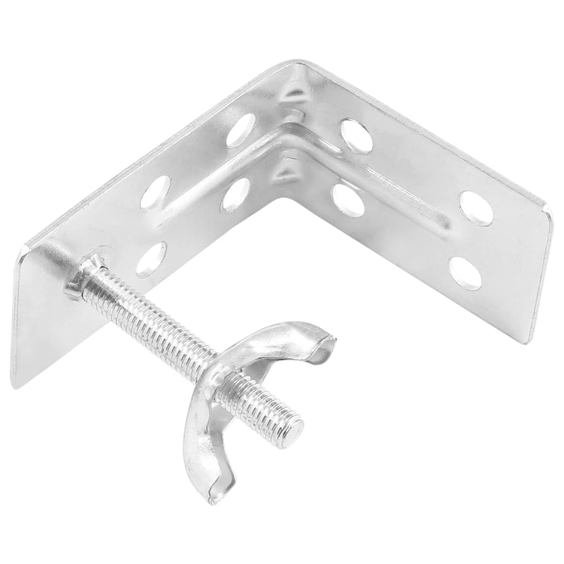 LifCratms 4pcs Mounting L Bracket and Wingnut, Wall Mount Shade L-Bracket Drapery Hardware Universal Design for Roman Shade Woven Wood Bamboo & Ceiling Home Window - Silver 4 Pieces - NewNest Australia