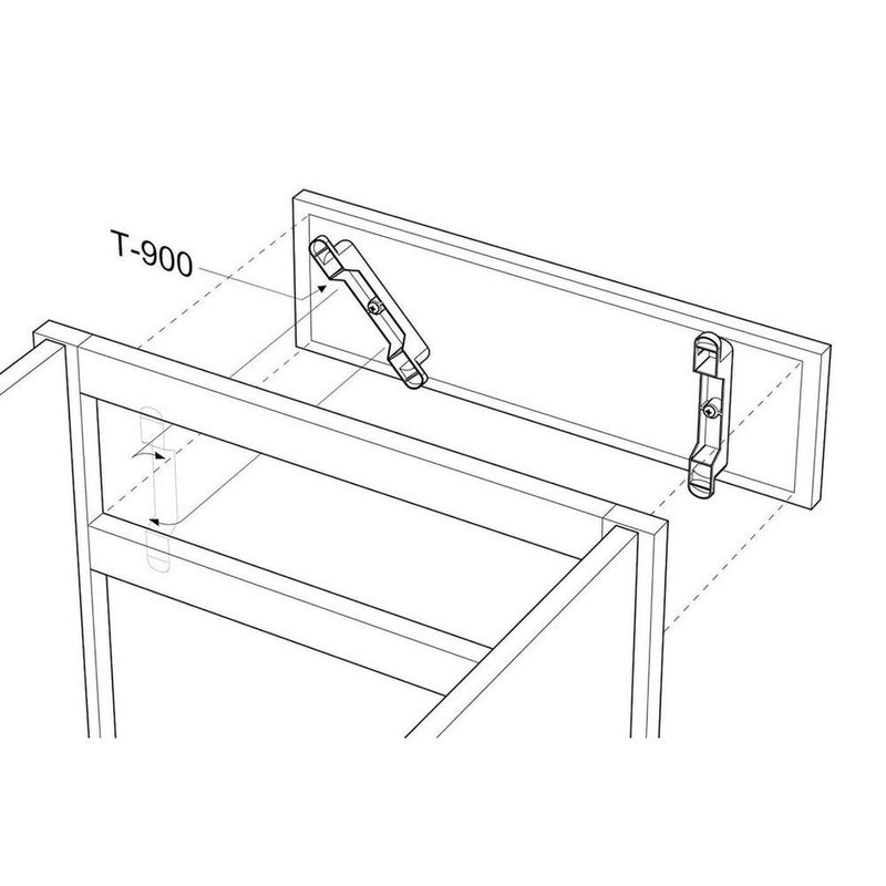 NewNest Australia - False Front Connector 4 1/2 opening / complete set including screw 1 Set (2 Clips) 