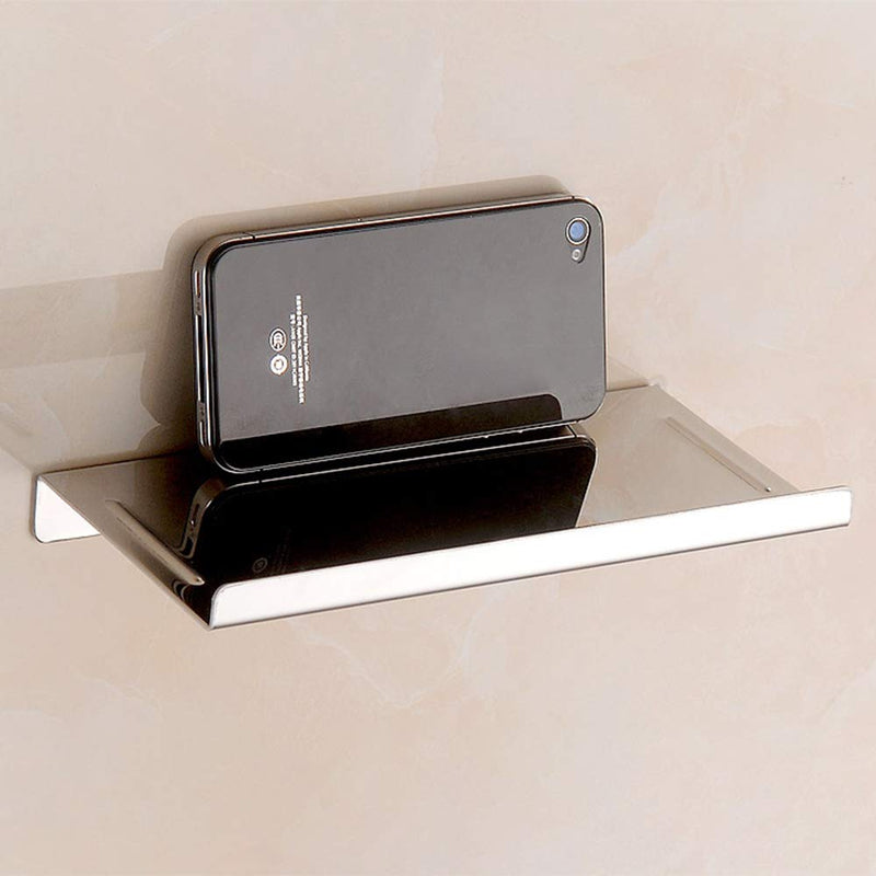 Aothpher Wall Mounted Stainless Steel Bathroom Toilet Phone Holder Shelf,chrome Mirror Polished and Anti-slip Style Chrome - NewNest Australia