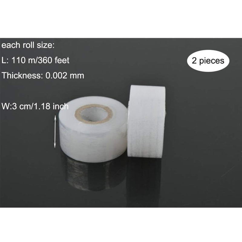 EORTA 2 Rolls Grafting Tapes Self-Adhesive Stretchable Nursery Tape Floristry Film Gardening Tools for Seedling Fruit Tree Flowers Vegetables Plants, No Knot Needed, Clear - NewNest Australia