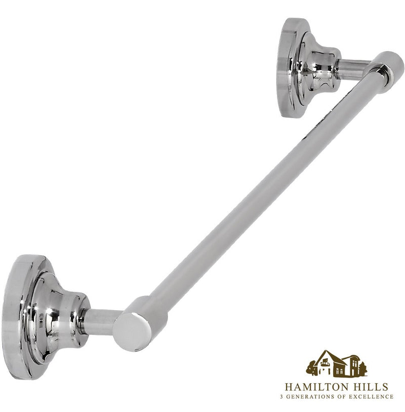 Classical Design Polished Chrome Towel Bar | Premium Quality Stainless Steel Hanging Towel Holder | TraditionalWall Mounted Fixture | Bathroom or Kitchen - NewNest Australia