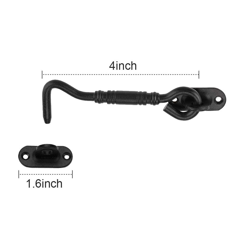 2pcs Door Latch Hooks,Uspacific Sliding Security Heavy Duty Hook for Locking Barns, Sliding and Double Doors,Gates,Garage and Shed Doors - NewNest Australia