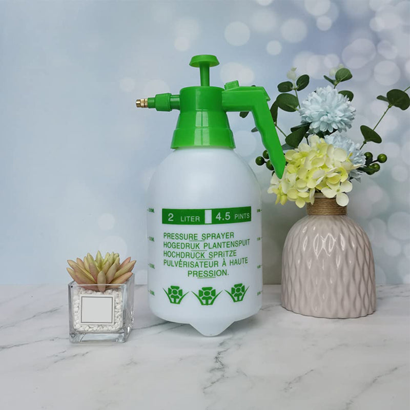 ANPTGHT Garden Pump Sprayer, 0.5Gallon/68oz Hand-held Lawn Pressure Spray Bottle with Safety Value&Adjustable Nozzle for Spraying Weeds/Watering/Home Cleaning/Car Washing(Green) Green - NewNest Australia