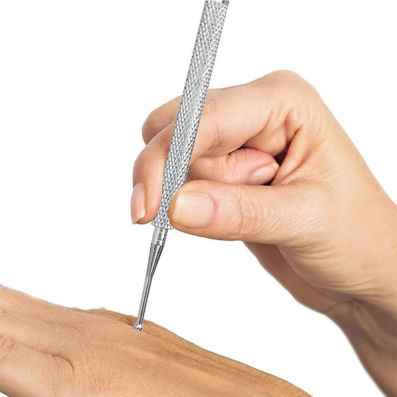 Tuknn Acupuncture Pen, Meridian Pen, Acupressure Rod, Acupressure Pen, Massage Pen, Acupuncture Sticks, Scar Care, Stainless Steel, Length 10 Cm, Ball Diameter 2/5 Mm - NewNest Australia