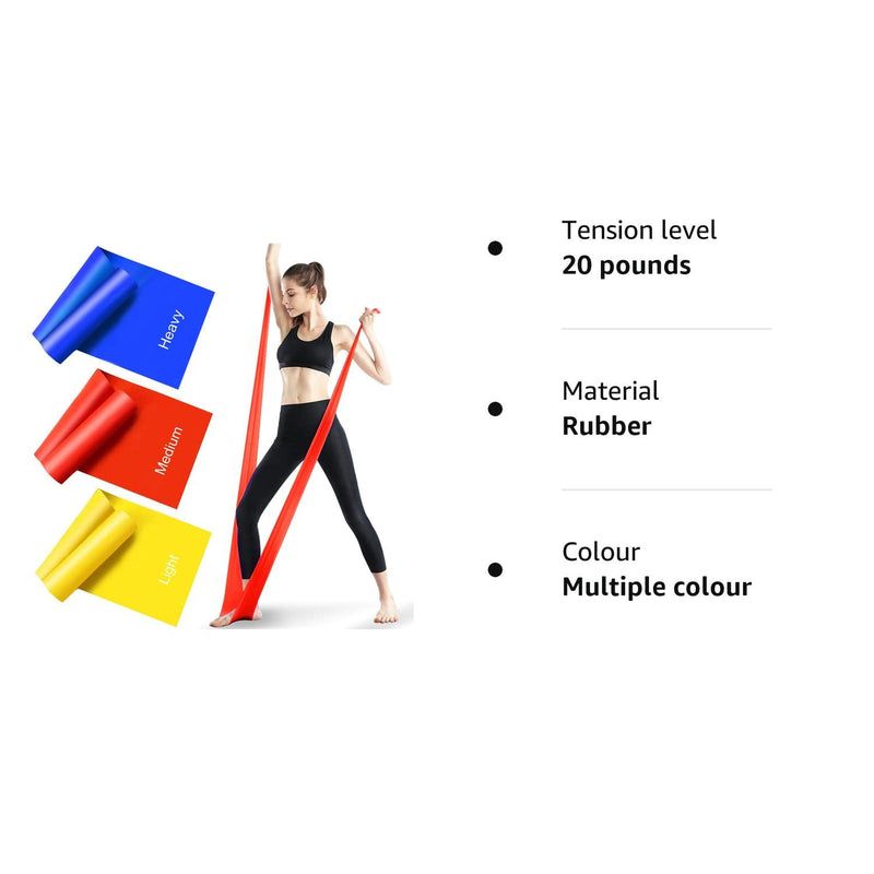 Resistance Bands Set, [Set of 3] 1.5M/4.9ft Skin-Friendly Exercise Bands with 3 Resistance Levels,Workout Resistance Bands Set for Women Men,Ideal for Strength Training,Yoga,Gym,Pilates,Fitness - NewNest Australia