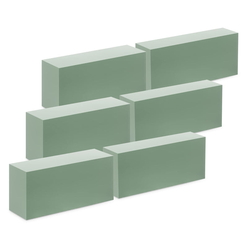 FloraCraft Floral Dry Foam 6 Piece Brick 2.6 Inch x 3.5 Inch x 7.8 Inch Green 2-5/8 x 3-1/2 x 7-7/8" - NewNest Australia