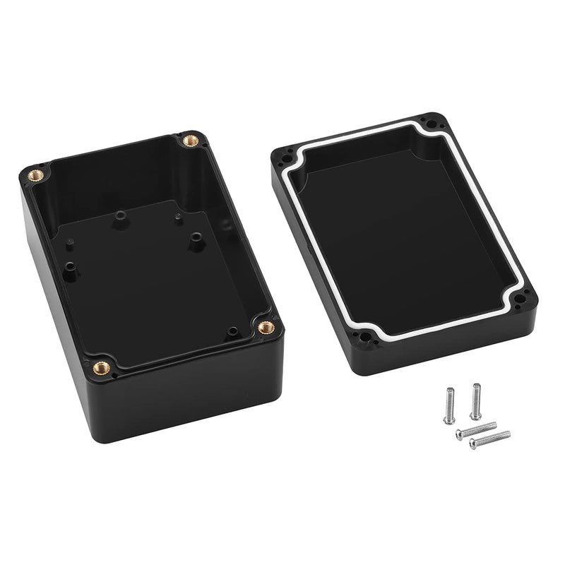 PINFOX 2 Pack Black Waterproof Plastic Project Box ABS IP65 Electronic Junction Box Enclosure 3.94 x 2.68 x 1.97 inch (100 x 68 x 50 mm) 3.94"x2.68"x1.97" (2 PCS) - NewNest Australia